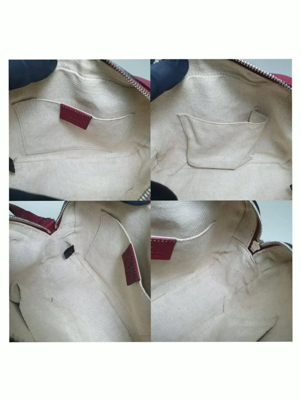 Authentic Gucci Soho Studded Red Leather Disco Crossbody Bag GG Logo - Picture 11 of 12